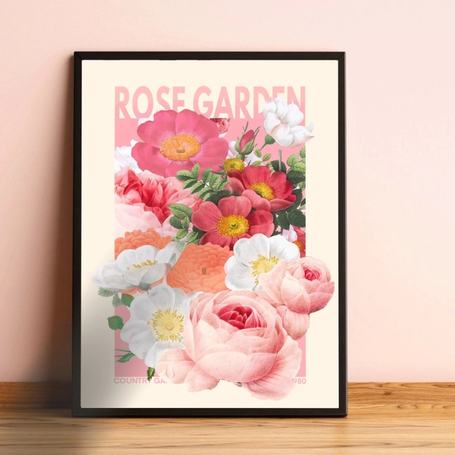 Rose Flower Print, Botanical Print