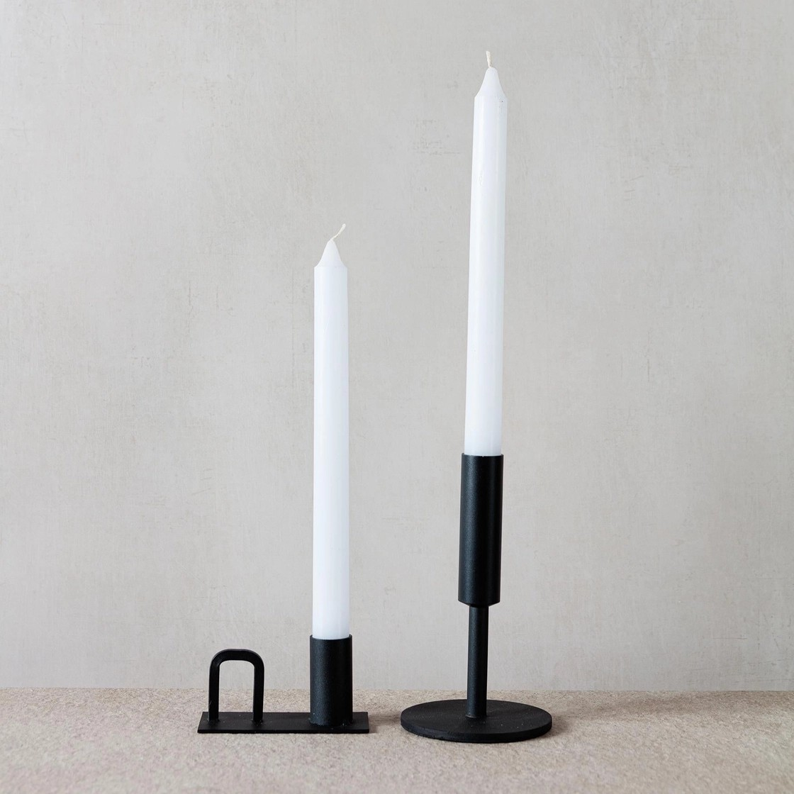 Ruben Tapered Candle Holder - Black matte