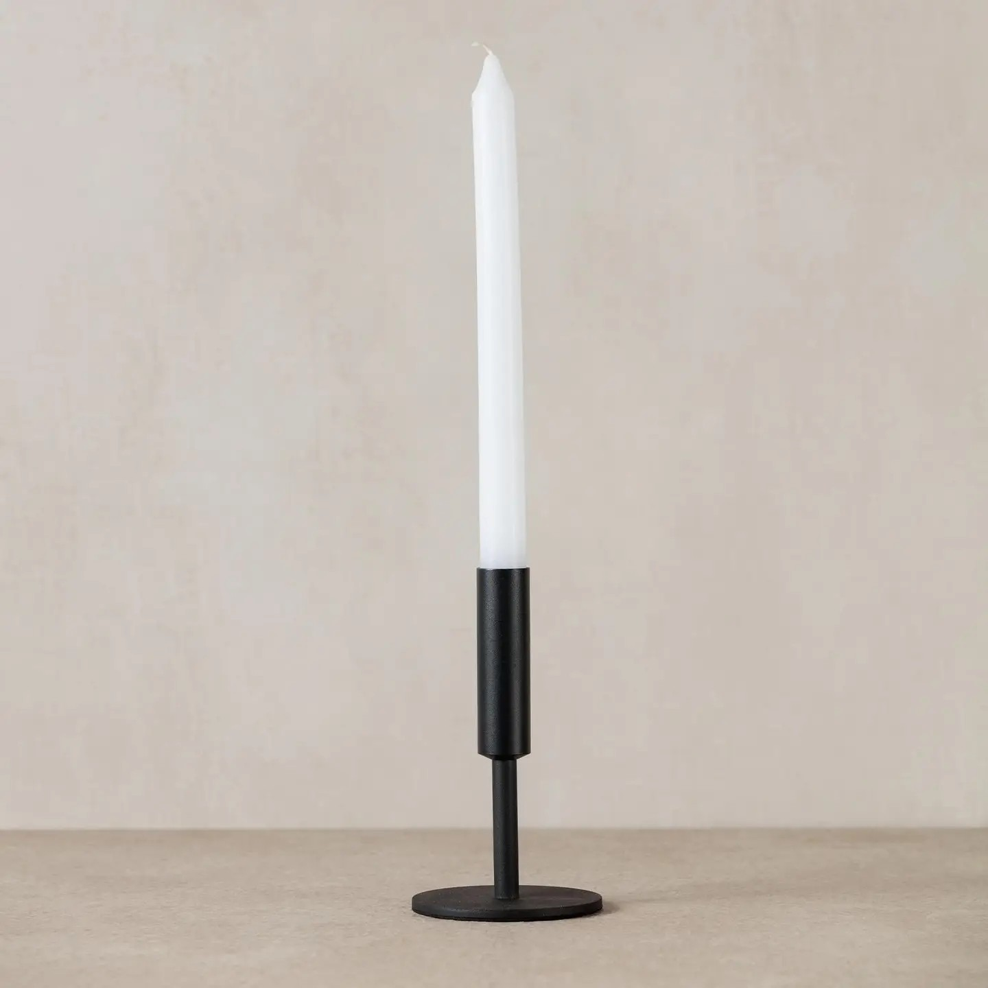 Ruben Tapered Candle Holder - Black matte